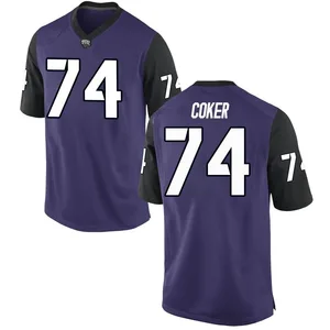 Andrew Coker Nike TCU Horned Frogs Youth Game Football College Jersey - Purple