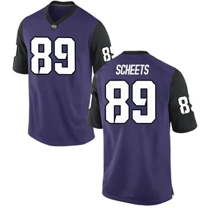 Austin Scheets Nike TCU Horned Frogs Youth Game Football College Jersey - Purple