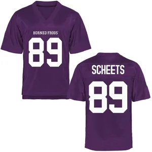 Austin Scheets TCU Horned Frogs Youth Replica Football College Jersey - Purple