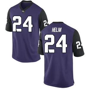 Avery Helm Nike TCU Horned Frogs Men's Game Football College Jersey - Purple