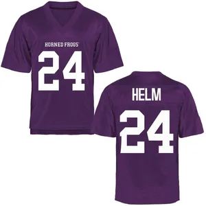 Avery Helm TCU Horned Frogs Youth Replica Football College Jersey - Purple