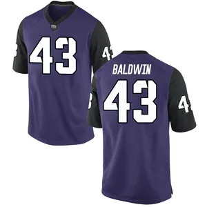 Blake Baldwin Nike TCU Horned Frogs Men's Replica Football College Jersey - Purple