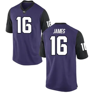 Braylon James Nike TCU Horned Frogs Men's Replica Football College Jersey - Purple