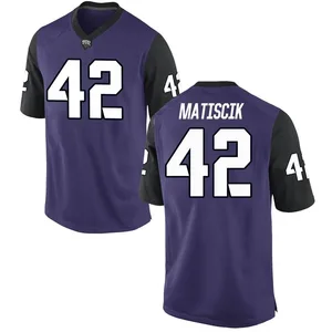 Brent Matiscik Nike TCU Horned Frogs Men's Game Football College Jersey - Purple