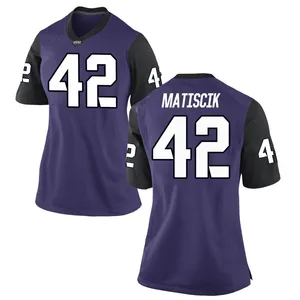 Brent Matiscik Nike TCU Horned Frogs Women's Replica Football College Jersey - Purple