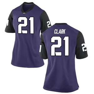 Bud Clark Nike TCU Horned Frogs Women's Game Football College Jersey - Purple