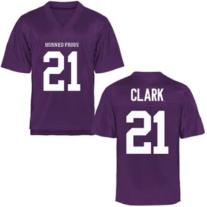Bud Clark TCU Horned Frogs Youth Replica Football College Jersey - Purple