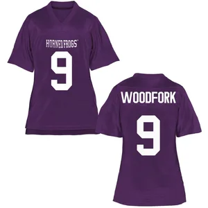 Chad Woodfork TCU Horned Frogs Women's Replica Football College Jersey - Purple