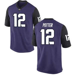 David Potter Nike TCU Horned Frogs Youth Game Football College Jersey - Purple