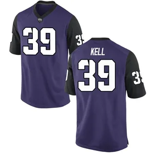 Griffin Kell Nike TCU Horned Frogs Youth Replica Football College Jersey - Purple