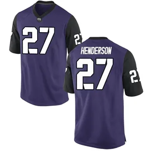Gunnar Henderson TCU Horned Frogs Youth Game Football College Jersey - Purple