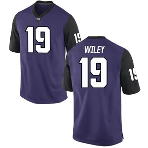 Jared Wiley Nike TCU Horned Frogs Men's Replica Football College Jersey - Purple