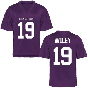 Jared Wiley TCU Horned Frogs Men's Replica Football College Jersey - Purple