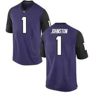 Quentin Johnston TCU Horned Frogs Men's Game Football College Jersey - Purple