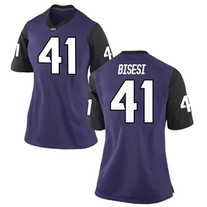 Sam Bisesi Nike TCU Horned Frogs Women's Game Football College Jersey - Purple
