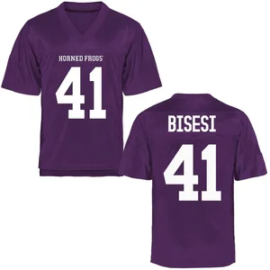 Sam Bisesi TCU Horned Frogs Youth Game Football College Jersey - Purple