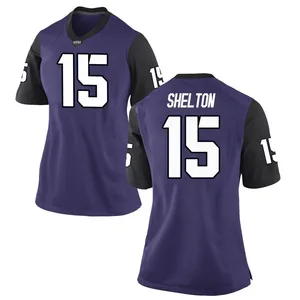 Terry Shelton Nike TCU Horned Frogs Women's Game Football College Jersey - Purple