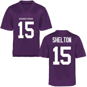 Terry Shelton TCU Horned Frogs Youth Game Football College Jersey - Purple