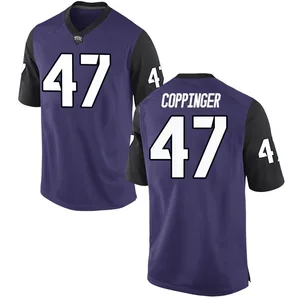 Thomas Coppinger Nike TCU Horned Frogs Men's Game Football College Jersey - Purple