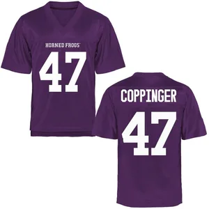 Thomas Coppinger TCU Horned Frogs Men's Replica Football College Jersey - Purple