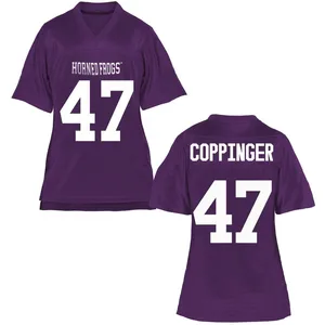 Thomas Coppinger TCU Horned Frogs Women's Replica Football College Jersey - Purple