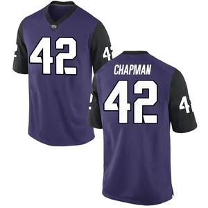 Zachary Chapman Nike TCU Horned Frogs Youth Game Football College Jersey - Purple