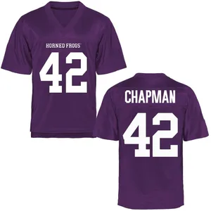 Zachary Chapman TCU Horned Frogs Men's Replica Football College Jersey - Purple